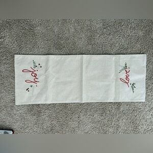 Festive Reversible Table Runner | Merry and Joy | Red Plaid | Holiday Christmas